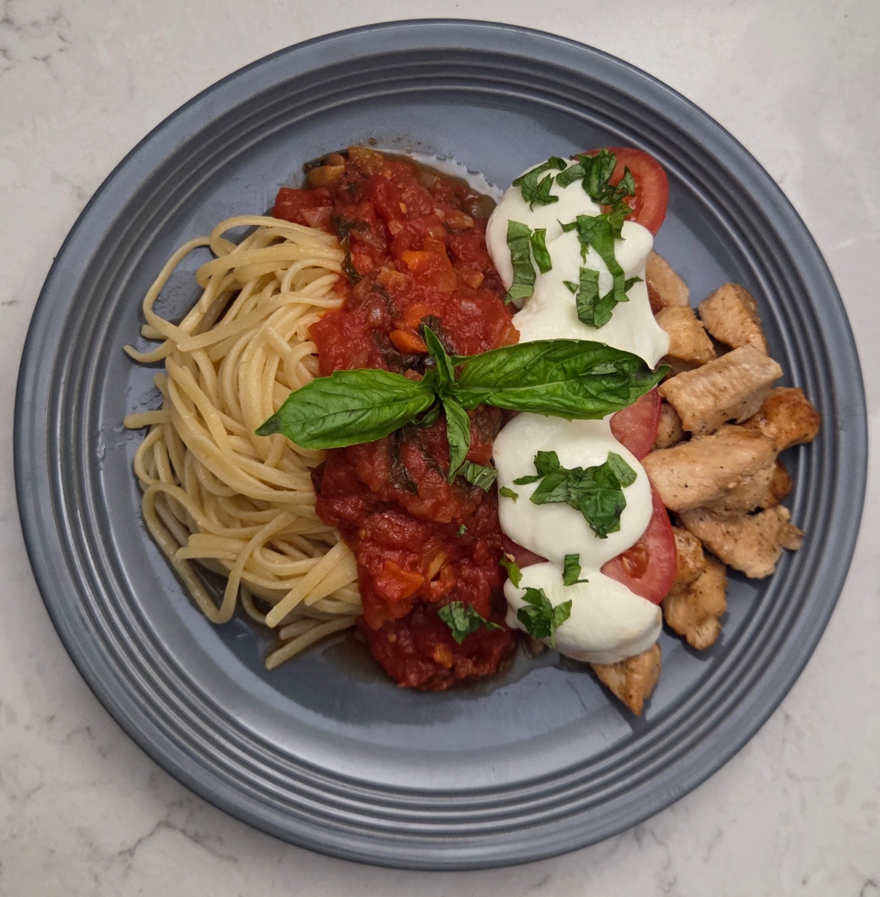 Seared Chicken Caprese Pasta